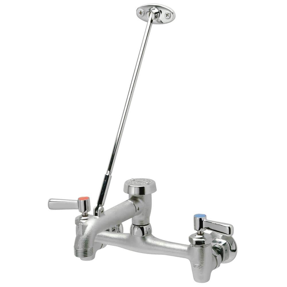Zurn AquaSpec Wall-Mount Service Sink Faucet with Vacuum Breaker and Pail Hook - Chrome