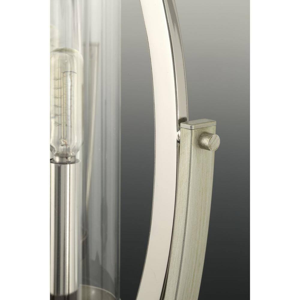 Progress Lighting Evoke Collection 6-Light Polished Nickel Clear Glass Luxe Chandelier Light