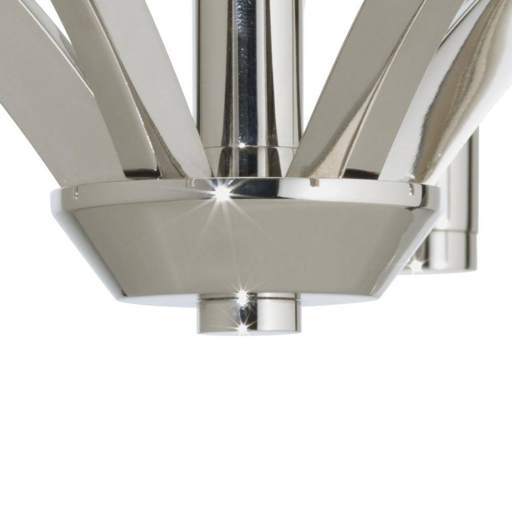 Progress Lighting Draper Collection 5-Light Polished Nickel Luxe Chandelier Light