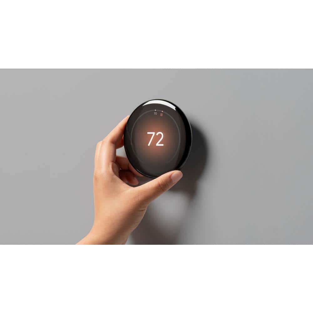 Google Nest Learning Thermostat (4th Gen) with Nest Temperature Sensor (2nd Gen) 2-Pack - Polished Obsidian