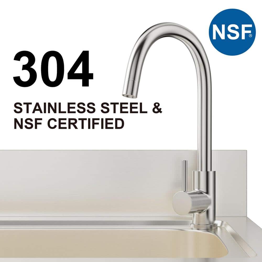 HOMEIBRO 39.4 in. Freestanding Stainless Steel Laundry Utility Sink with Right Bowl