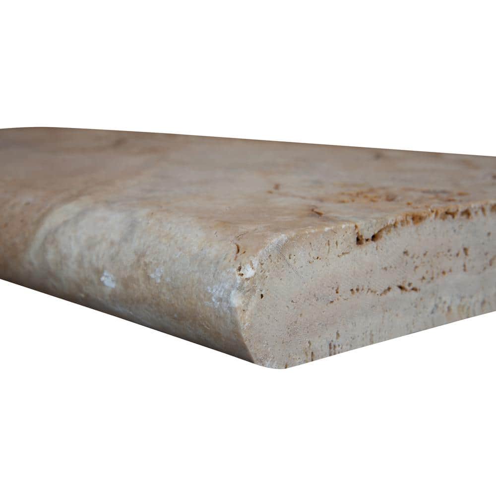 MSI Porcini 2 cm. x 12 in. x 24 in. Brushed Travertine Pool Coping (2 sq. ft.)