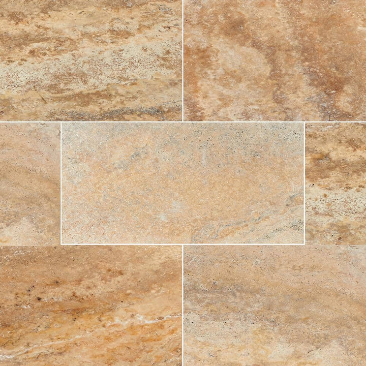 MSI Take Home Tile Sample - Porcini 6 in. x 6 in. Tumbled Travertine Paver Tile (0.25 sq. ft.)