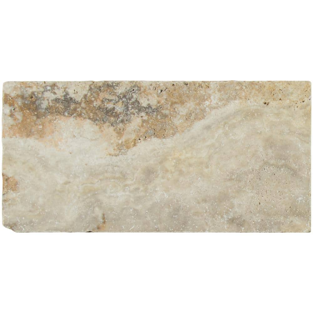 MSI Porcini Gold 2 cm. x 16 in. x 24 in. Tumbled Travertine Paver Tile 2.66 sq. ft.)