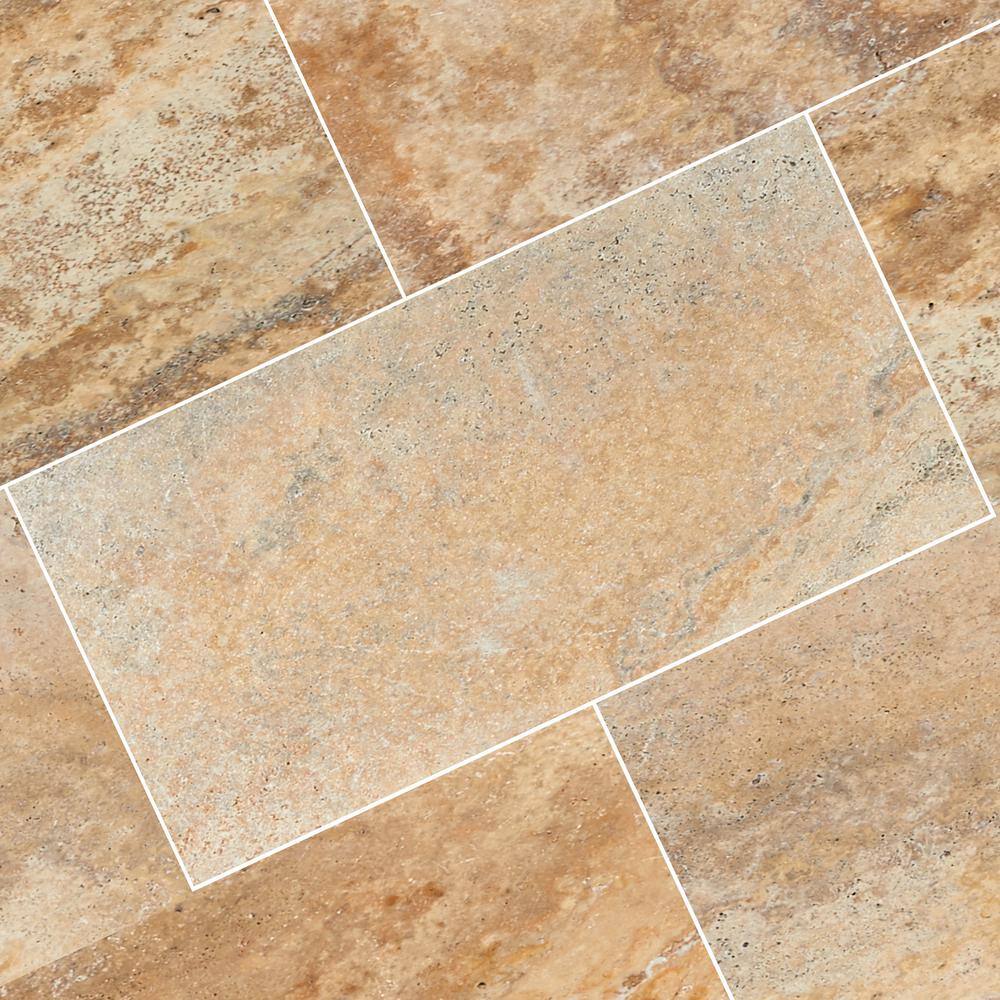 MSI Porcini Gold 2 cm. x 16 in. x 24 in. Tumbled Travertine Paver Tile (160.2 sq. ft./Pallet)