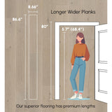 ASPEN FLOORING Portside White Oak 9/16 in. T x 8.66 in. W Tongue and Groove Wire Brushed Engineered Hardwood Flooring (31.25 sqft/case)
