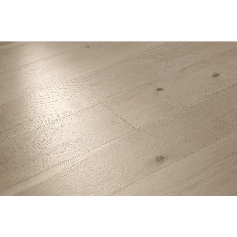ASPEN FLOORING Portside White Oak 9/16 in. T x 8.66 in. W Tongue and Groove Wire Brushed Engineered Hardwood Flooring (31.25 sqft/case)