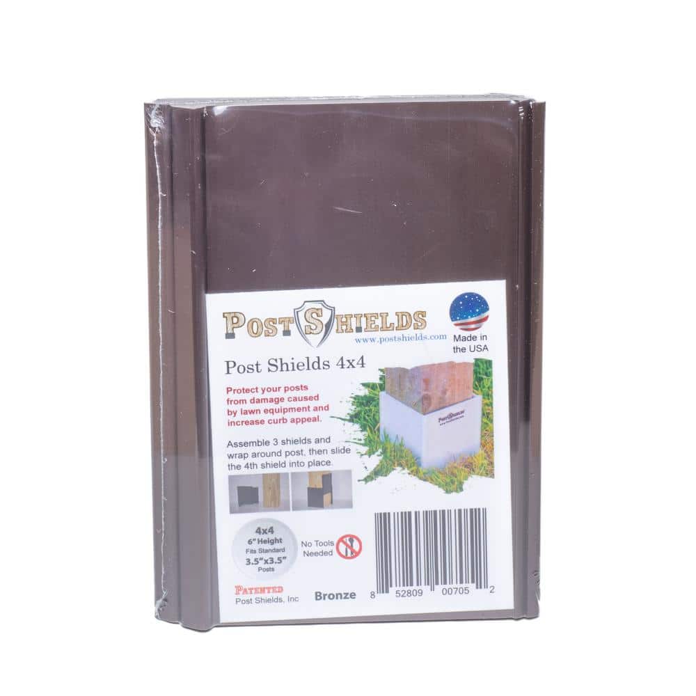 Post Shields 3.5 in. x 3.5 in. x 6 in. H Post Wrap in Bronze