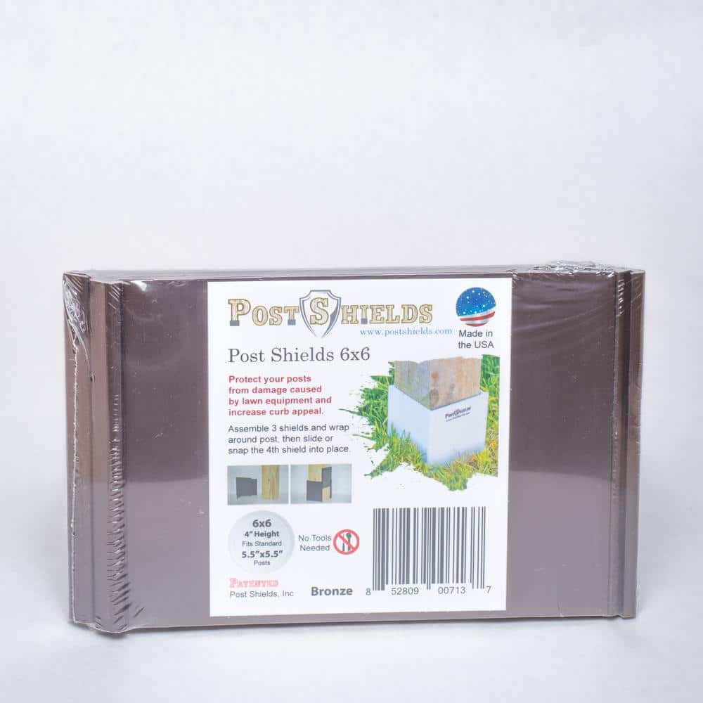 Post Shields 5.5 in. x 5.5 in. x 4 in. H Bronze Post Wrap