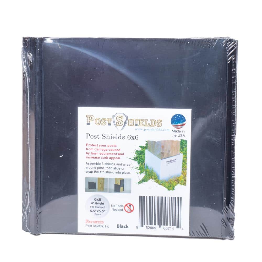 Post Shields 5.5 in. x 5.5 in. x 6 in. H Black Post Wrap