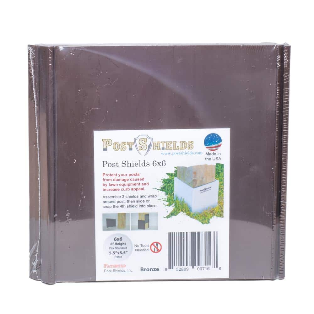 Post Shields 5.5 in. x 5.5 in. x 6 in. H Bronze Post Wrap