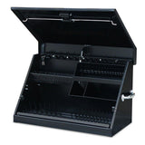 Montezuma 31 in. W x 15 in. D Portable Triangle Top Tool Chest for Sockets, Wrenches and Screwdrivers in Black Powder Coat
