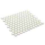 Daltile Premier Accents Powder White Hexagon 10 in. x 12 in. x 4 mm Porcelain Mosaic Floor and Wall Tile (0.84 sq. ft. / piece)