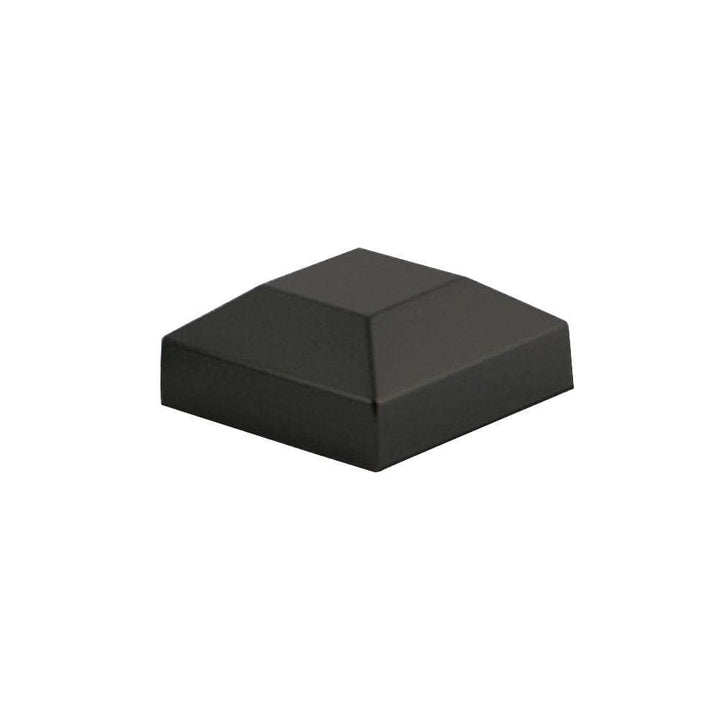 FORGERIGHT Black Aluminum Flat Fence Post Replacement Cap