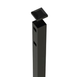 FORGERIGHT Black Aluminum Flat Fence Post Replacement Cap