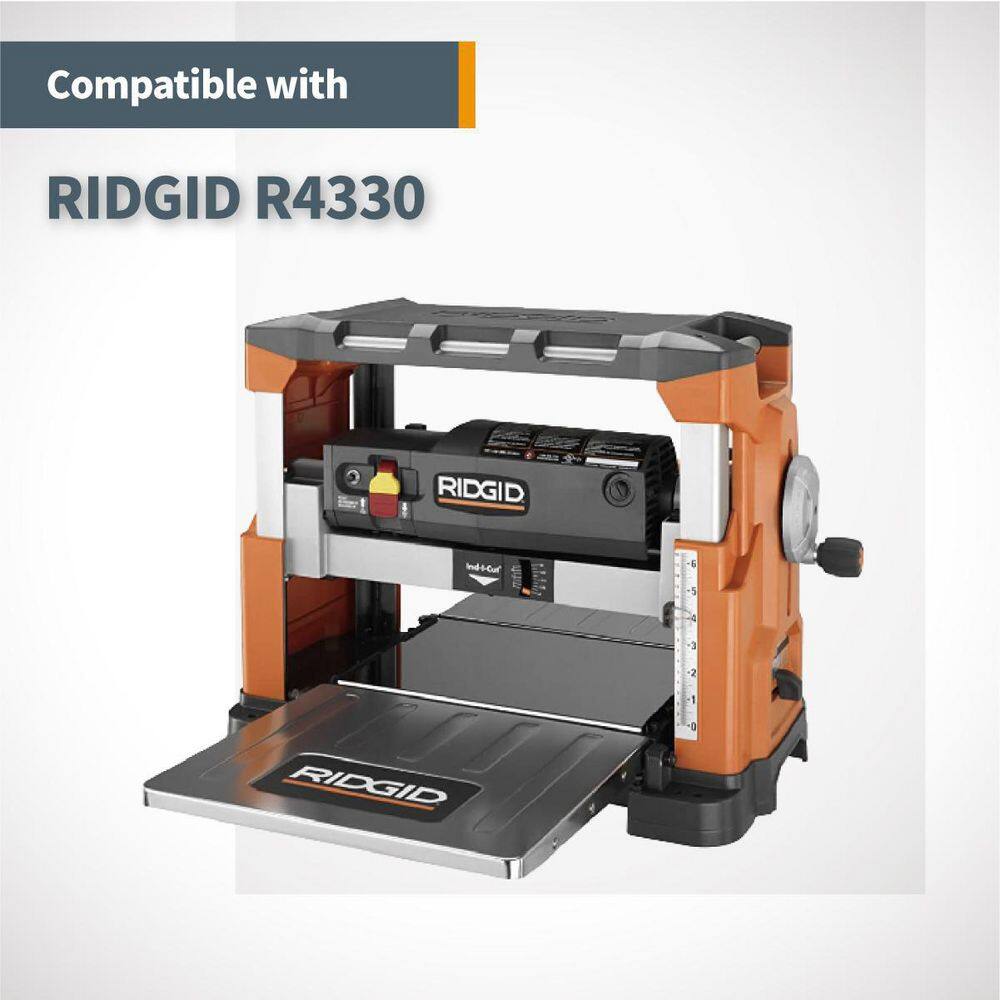 POWERTEC 13 in. High Speed Steel Planer Knives for RIDGID R4330, R4331, TP1300LS (6-Pack)