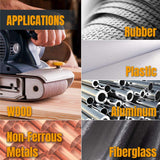 POWERTEC 3 in. x 18 in. 60/80/120/150/240/400-Grit Aluminum Oxide Sanding Belts Assortment for Portable Belt Sander (18-Pack)