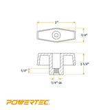 POWERTEC 1/4 in. - 20 Thru Knob (5-Pack)