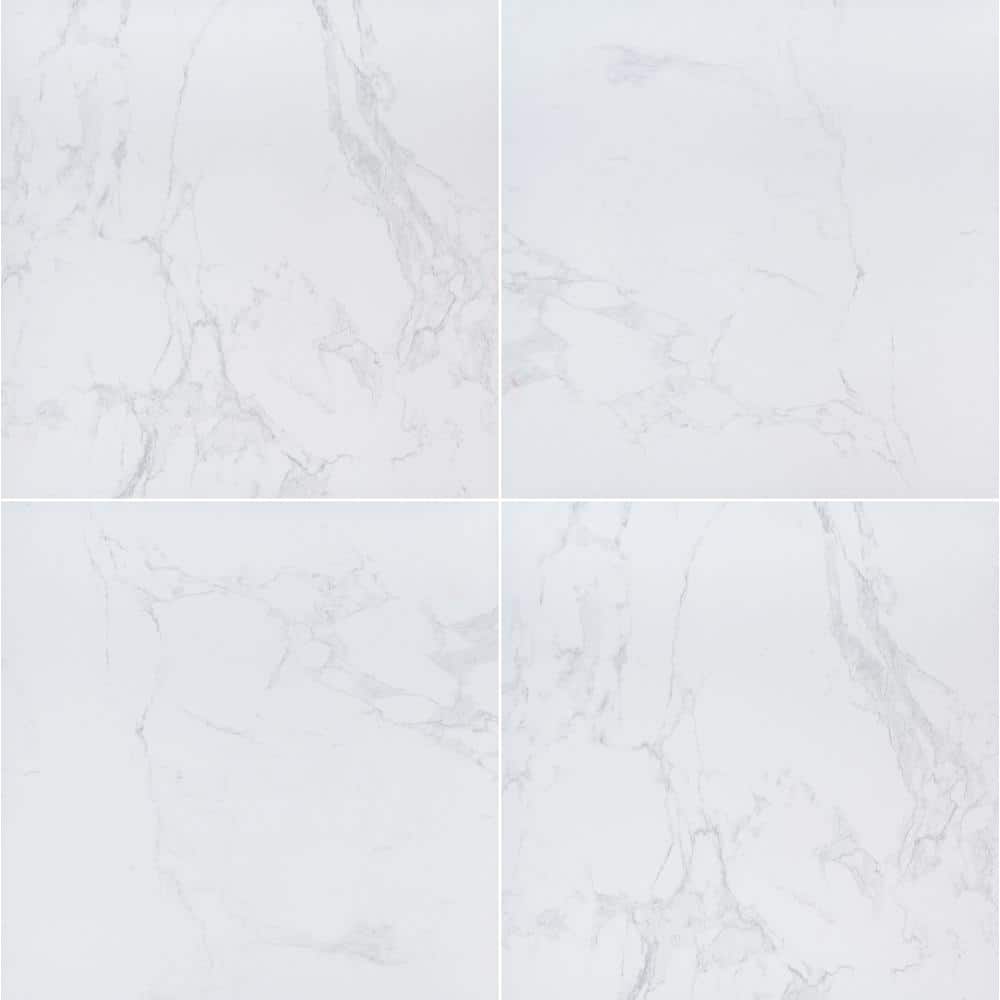MSI Praia Carrara 2 cm. x 24 in. x 24 in. Matte Porcelain Stone Look Paver Tile (8 sq. ft./Case)