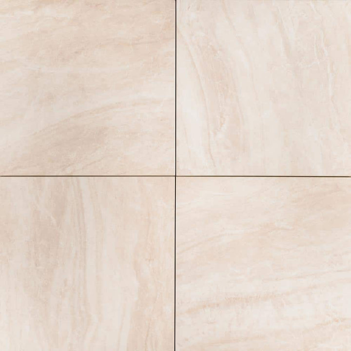 MSI Praia Crema 2 cm. x 24 in x 24 in. Matte Porcelain Stone Look Paver Tile (8 sq. ft. / case)