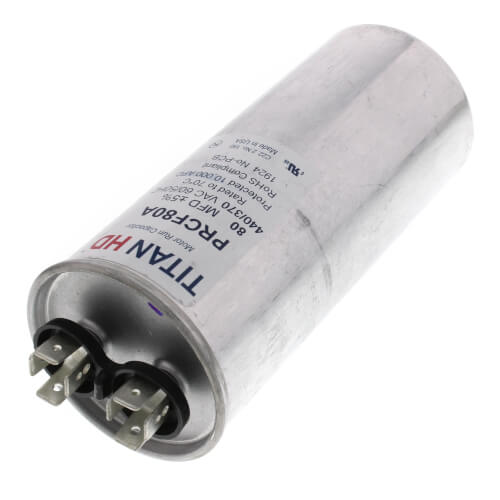 Titan HD PRCF80A capacitor - detail view (Product Type: Capacitor; Voltage: 440/370V)