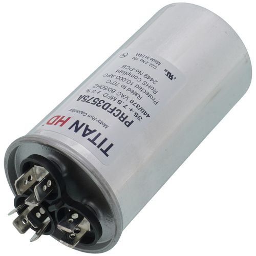 Titan HD PRCFD3575A capacitor - detail view (Product Type: Capacitor; Voltage: 440/370V)
