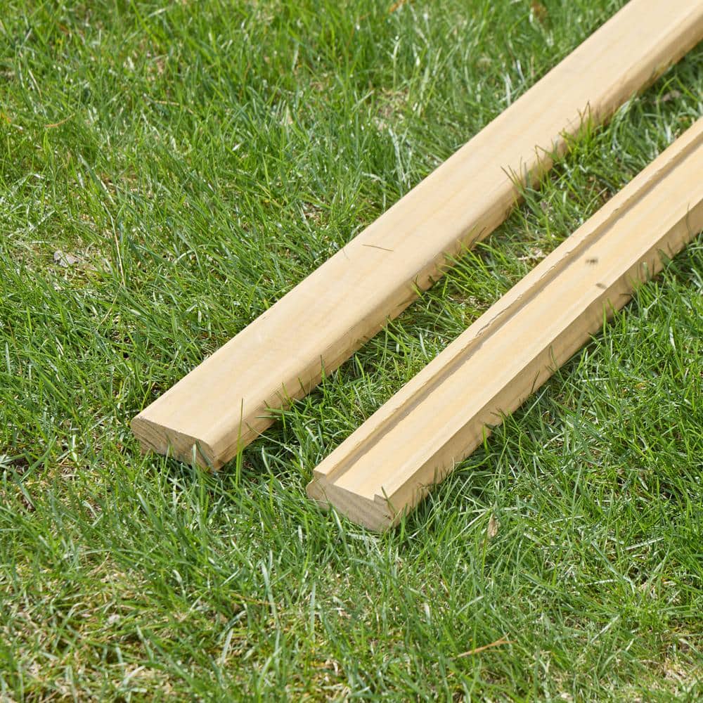 2 in. x 4 in. x 6 ft. Pressure-Treated Wood Moulded Hand Rail