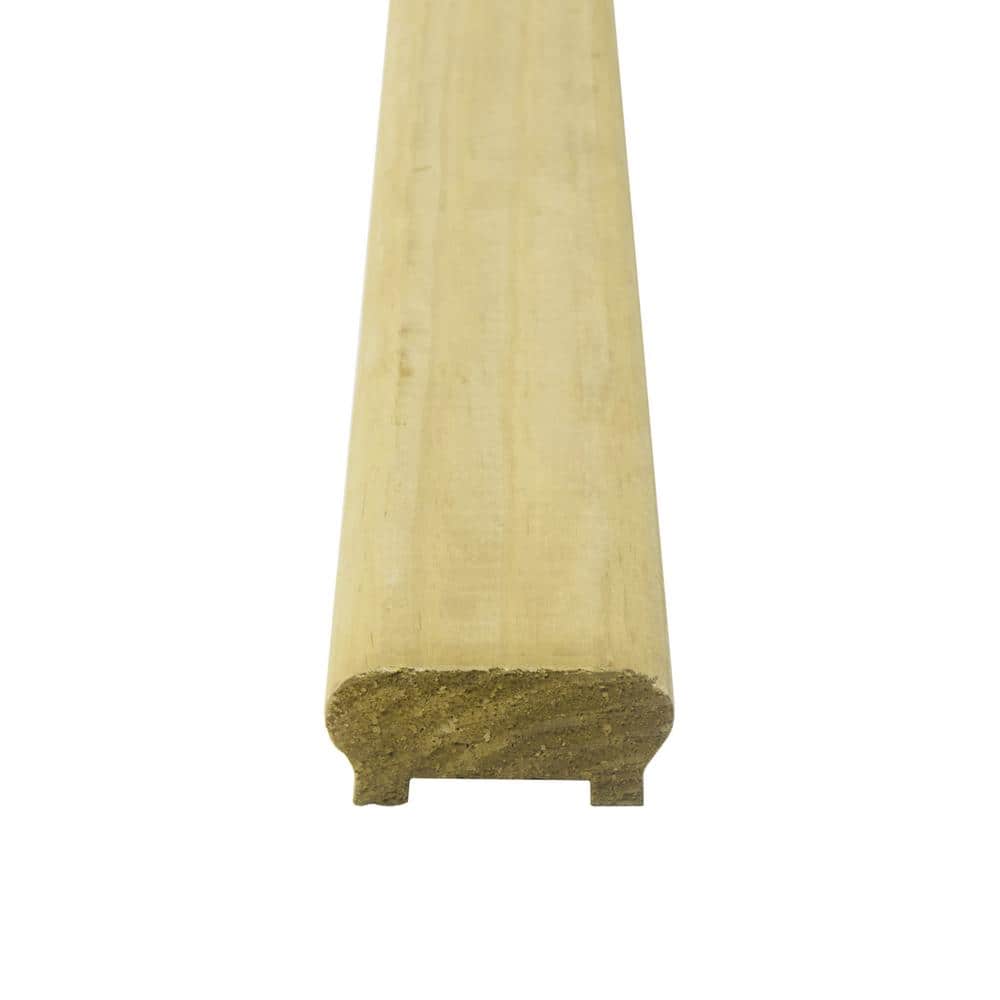 2 in. x 4 in. x 6 ft. Pressure-Treated Wood Moulded Hand Rail