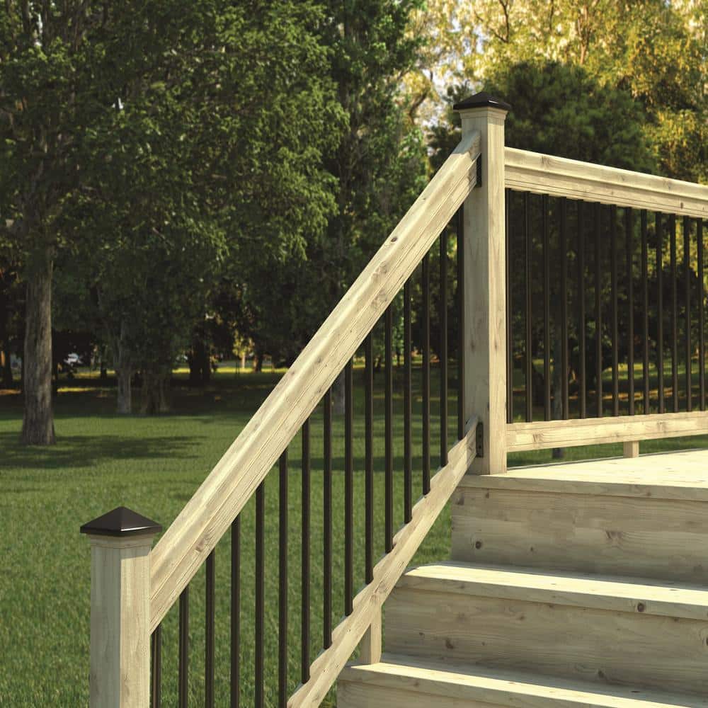2 in. x 4 in. x 6 ft. Pressure-Treated Wood Moulded Hand Rail