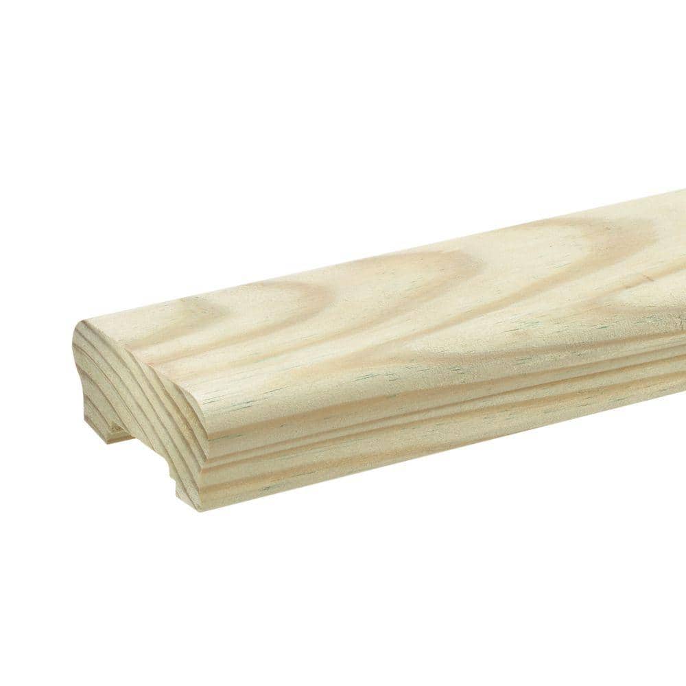 2 in. x 4 in. x 6 ft. Pressure-Treated Wood Moulded Hand Rail