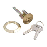 Prime-Line Diecast Brass Night Latch and Locking Cylinder, Satin Nickel Finish, U 10817