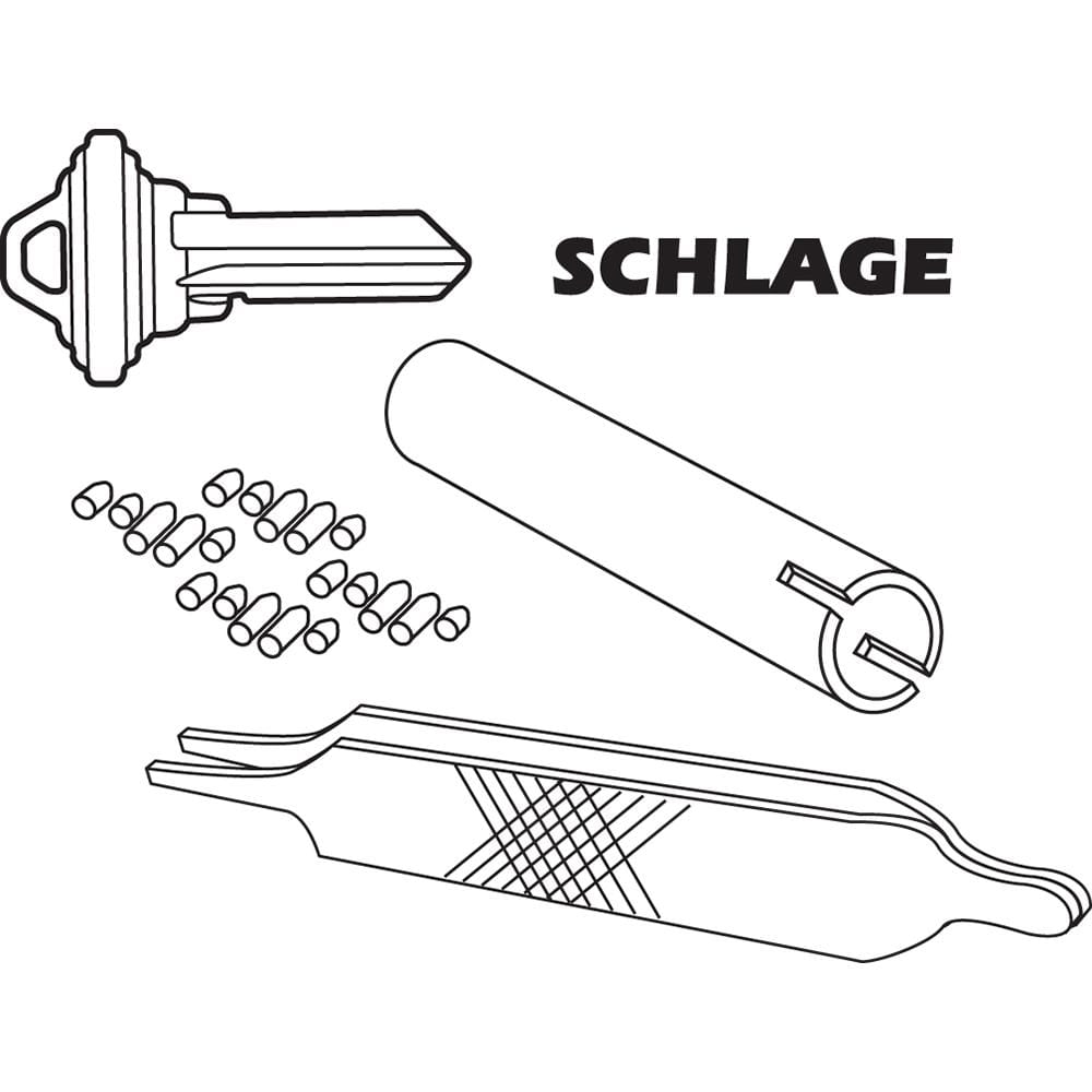 Re-Key A Lock Kit, Schlage Type "C", 5-Pin Tumbler Sets with Pre-Cut Keys
