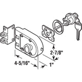 Prime-Line Diecast Brass Night Latch and Locking Cylinder, U 9971
