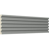 Ekena Millwork 5/8 in. x 5-1/8 in. x 78-3/4 in. Primed Polyurethane Fluted Casing