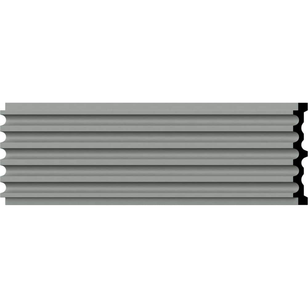 Ekena Millwork 1 in. x 7 in. x 78-3/4 in. Primed Polyurethane Fluted Casing