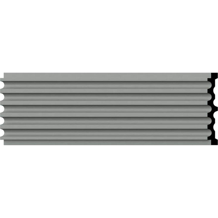 Ekena Millwork 1 in. x 7 in. x 78-3/4 in. Primed Polyurethane Fluted Casing