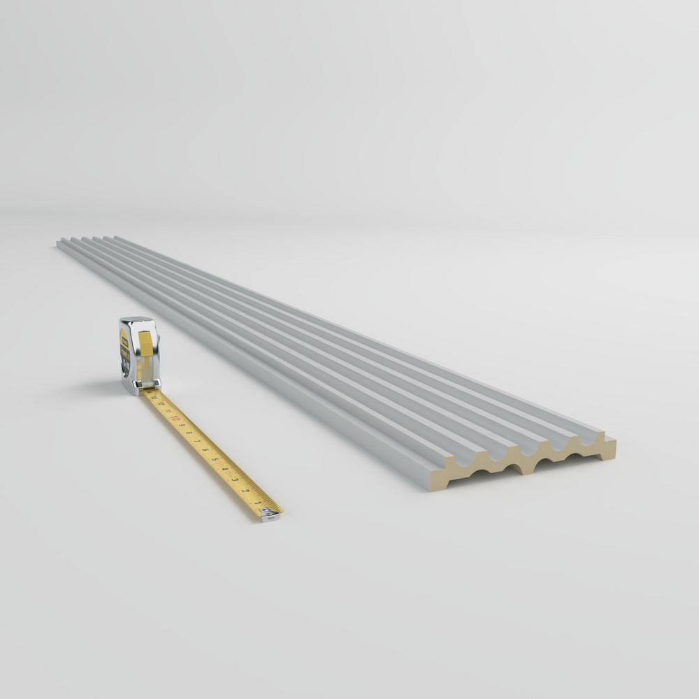 Ekena Millwork 1 in. x 7 in. x 78-3/4 in. Primed Polyurethane Fluted Casing