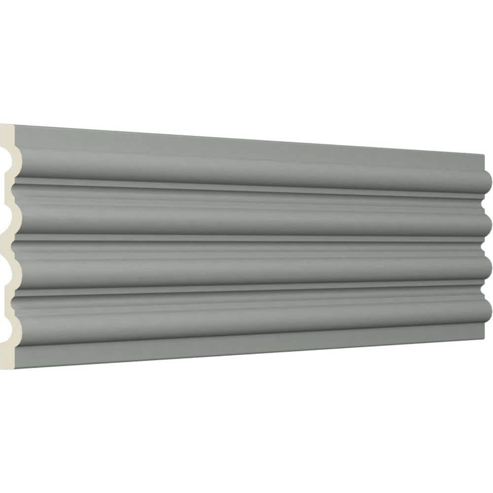 Ekena Millwork 1-1/8 in. x 7-7/8 in. x 94-1/2 in. Primed Polyurethane Fluted Casing