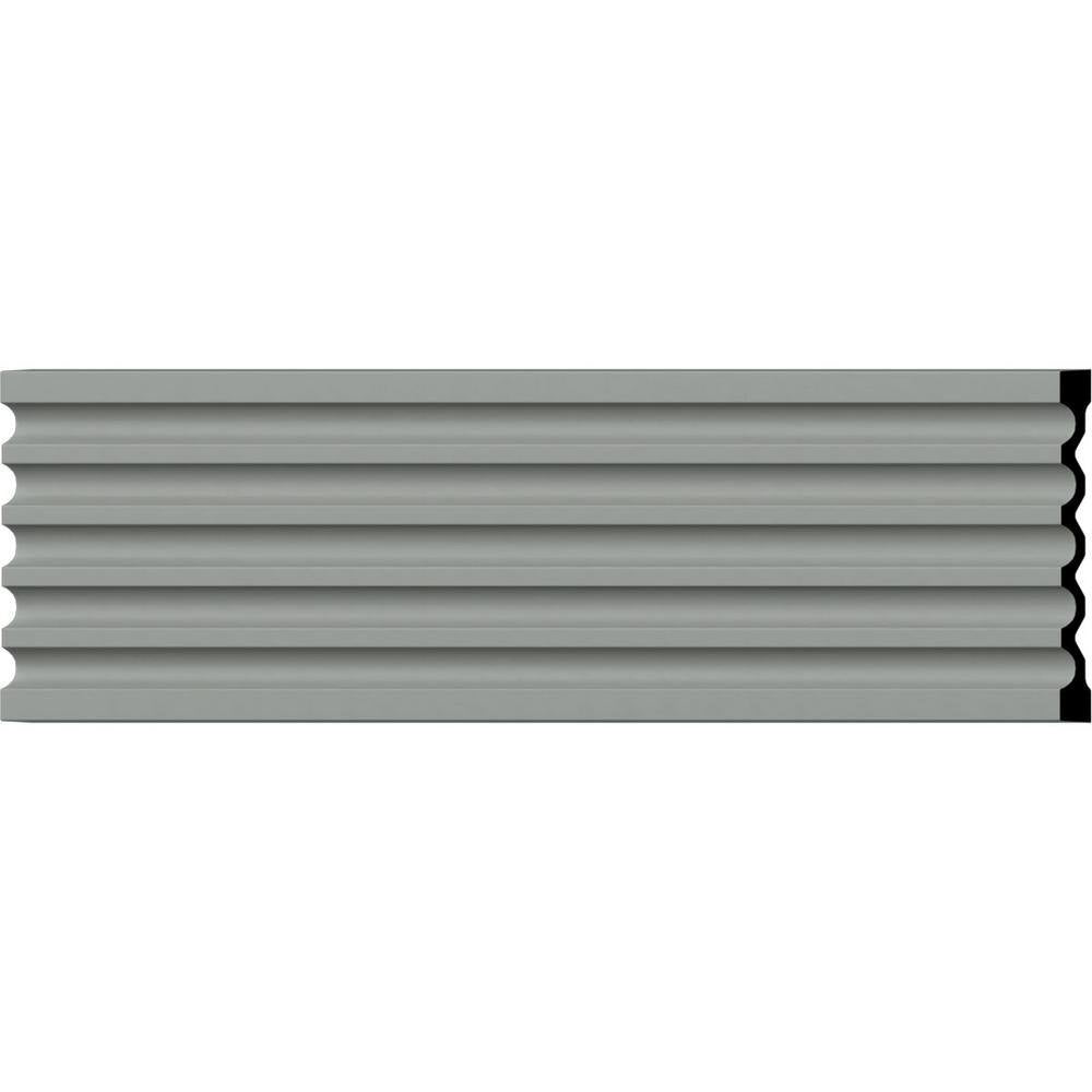 Ekena Millwork 1-1/8 in. x 12-5/8 in. x 78-3/4 in. Primed Polyurethane Fluted Casing