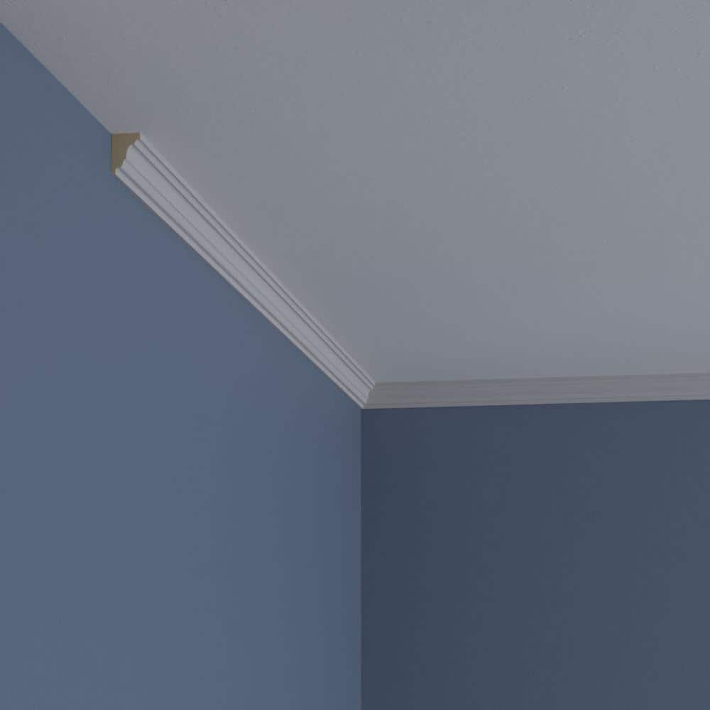 Ekena Millwork 5/8 in. x 7/8 in. x 94-1/2 in. Polyurethane Edinburgh Traditional Smooth Crown Moulding