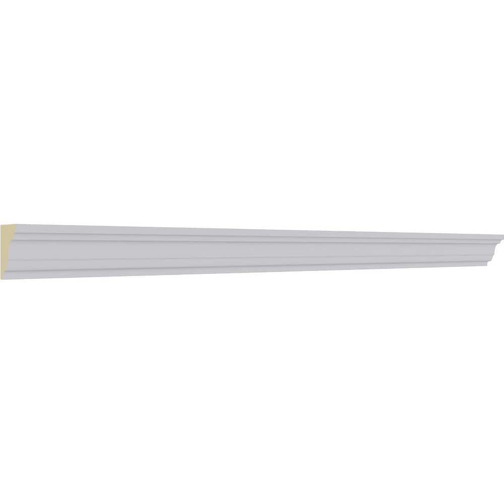 Ekena Millwork 5/8 in. x 7/8 in. x 94-1/2 in. Polyurethane Edinburgh Traditional Smooth Crown Moulding