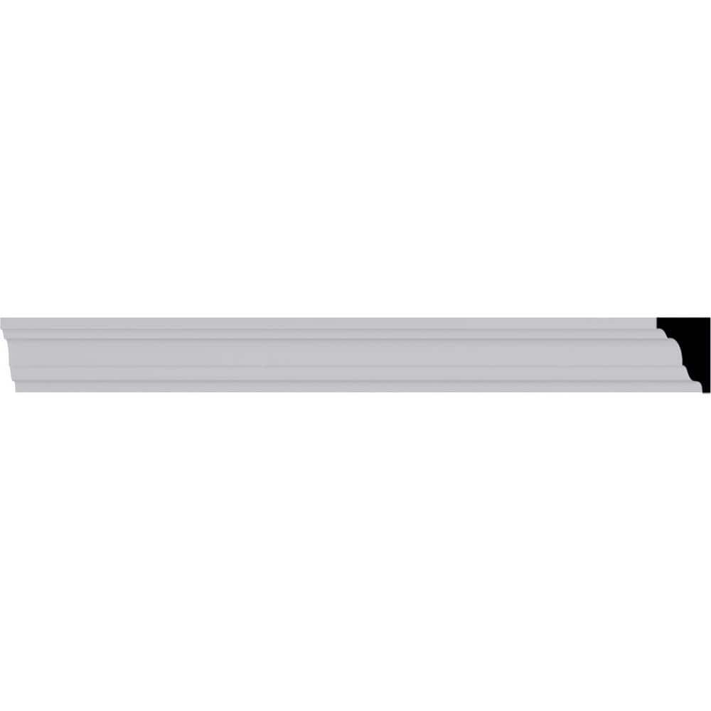 Ekena Millwork 5/8 in. x 7/8 in. x 94-1/2 in. Polyurethane Edinburgh Traditional Smooth Crown Moulding