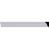 Ekena Millwork 5/8 in. x 7/8 in. x 94-1/2 in. Polyurethane Edinburgh Traditional Smooth Crown Moulding