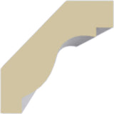 Ekena Millwork 1-1/4 in. x 1-1/4 in. x 94-1/2 in. Polyurethane Hillsborough Traditional Smooth Crown Moulding