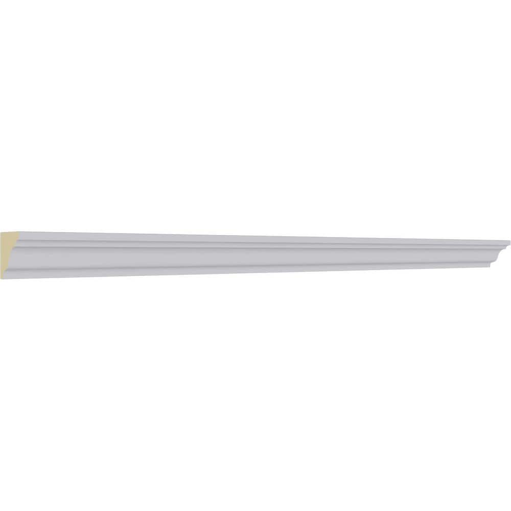 Ekena Millwork 3/4 in. x 3/4 in. x 94-1/2 in. Polyurethane Hillsborough Traditional Smooth Crown Moulding