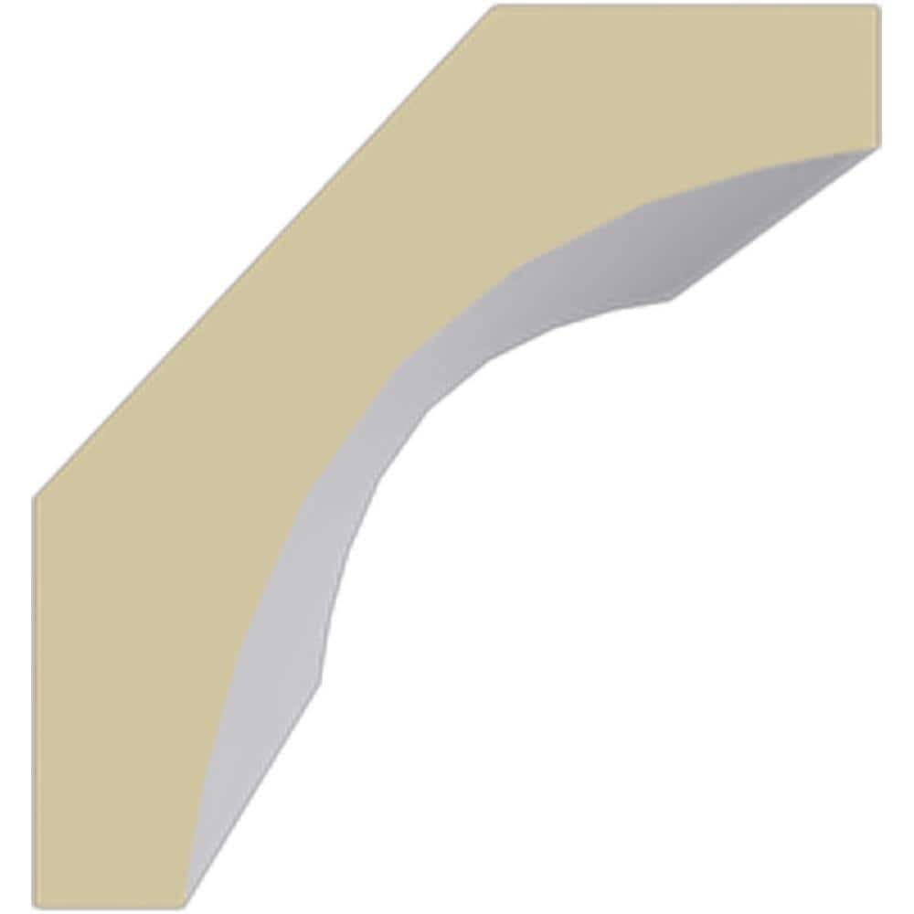 Ekena Millwork 1-7/8 in. x 2 in. x 94-1/2 in. Polyurethane Reece Traditional Smooth Crown Moulding