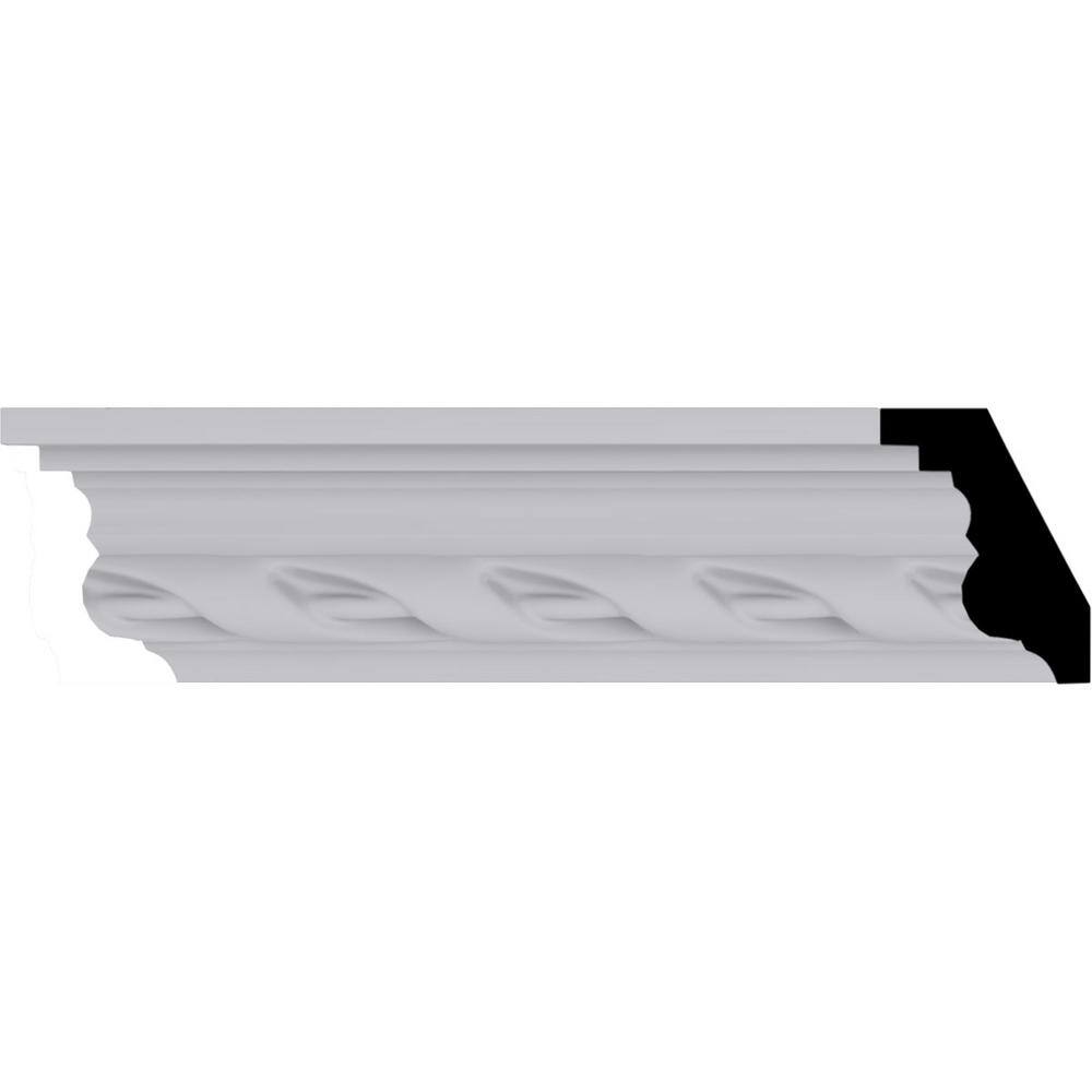 Ekena Millwork 1-5/8 in. x 2-1/8 in. x 94-1/2 in. Polyurethane Valeriano Crown Moulding