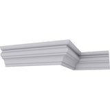 Ekena Millwork 1-7/8 in. x 2-7/8 in. x 94-1/2 in. Polyurethane Asa Smooth Crown Moulding