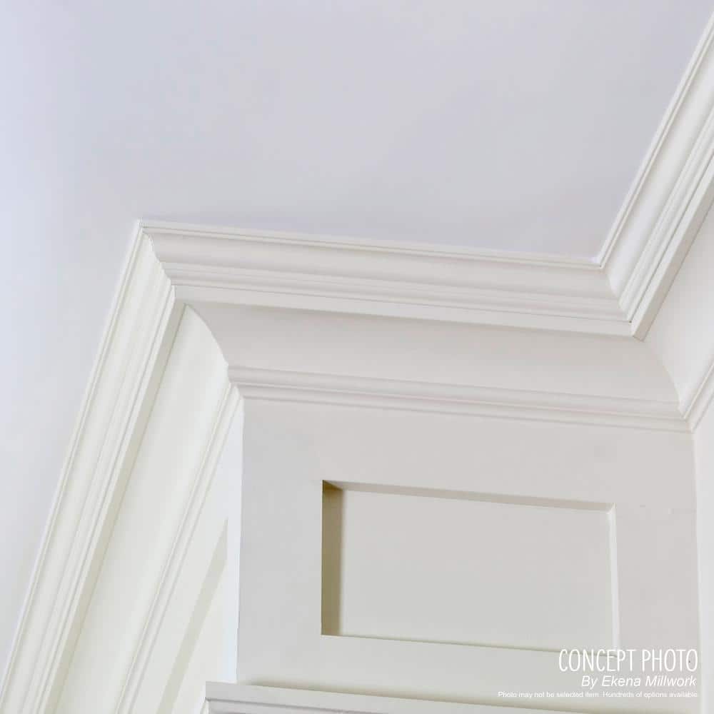 Ekena Millwork 1-7/8 in. x 2-7/8 in. x 94-1/2 in. Polyurethane Asa Smooth Crown Moulding