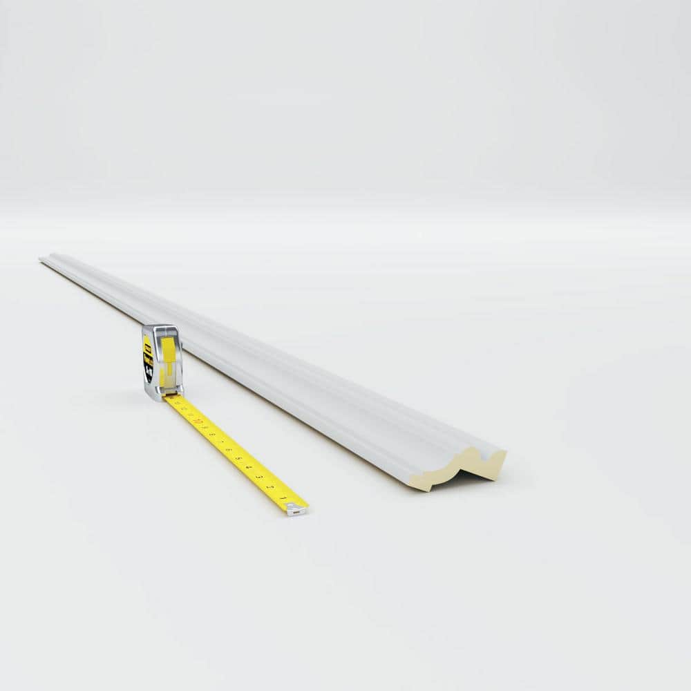 Ekena Millwork 1-7/8 in. x 2-7/8 in. x 94-1/2 in. Polyurethane Asa Smooth Crown Moulding